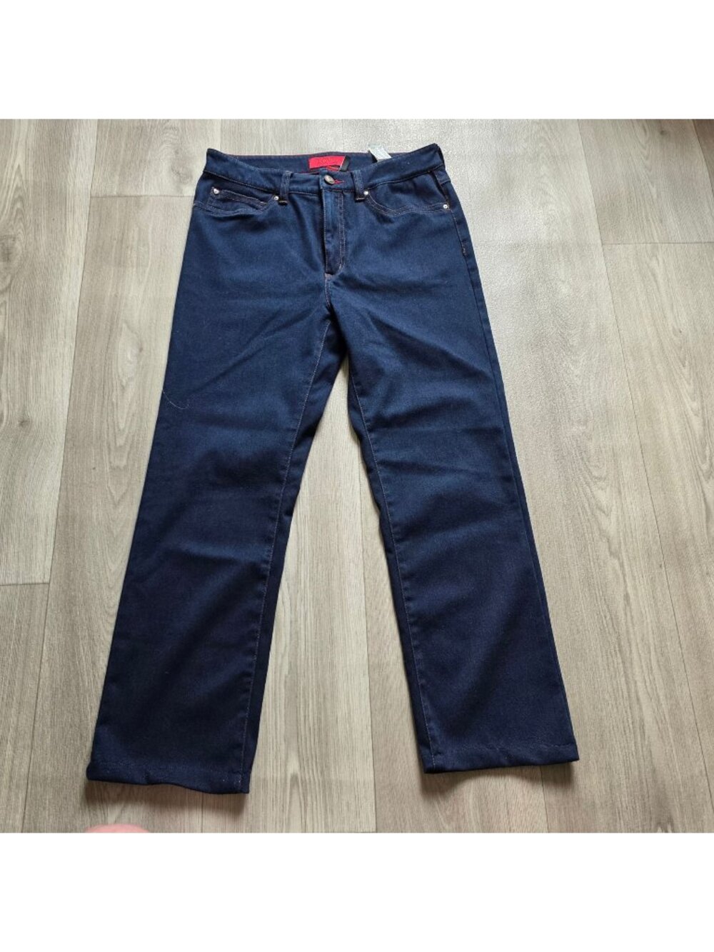 Love Premium Denim Dark Wash Straight Leg Jeans Size 10p Casual Wear